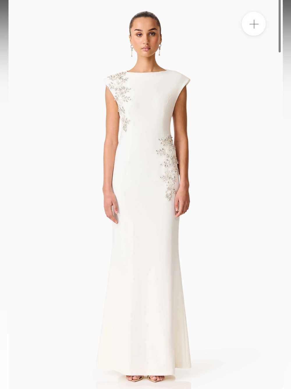 elliatt veda white 3d floral embellished diamante bridal gown maxi dress XXL NEW - Picture 3 of 16